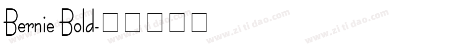 Bernie Bold字体转换